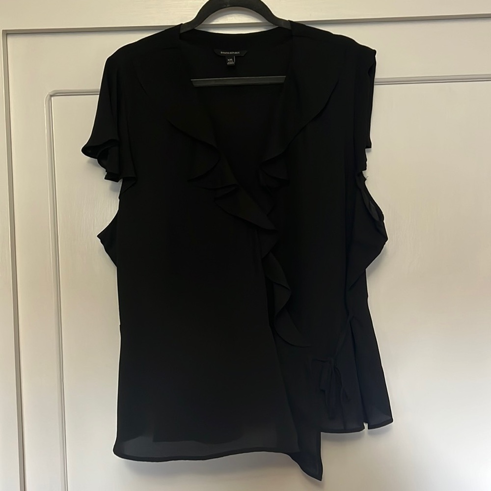 Banana Republic Flutter Sleeve Wrap Blouse